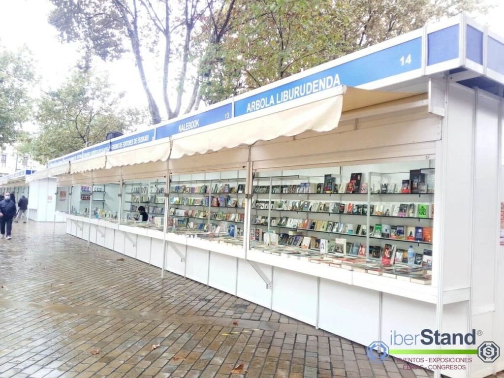 Feria del libro, casetas modulares
